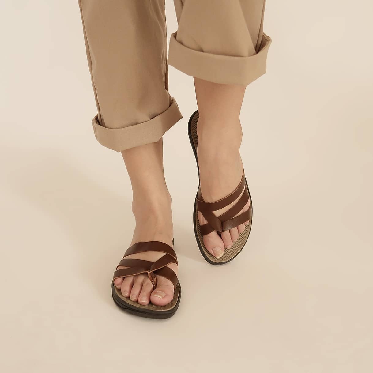 Ria in Brown - Sandals - Mercino