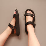 Load image into Gallery viewer, Zoe in All Black - Sandals - Mercino
