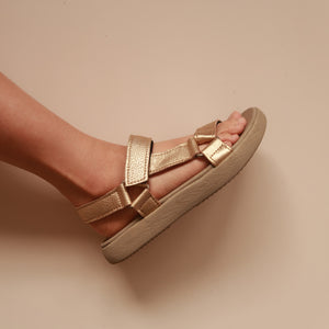 Zoe in Gold (on beige sole) - Sandals - Mercino