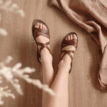 Load image into Gallery viewer, Alana in Brown - Sandals - Mercino
