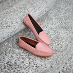Load image into Gallery viewer, Devon in Pink Peony - Moccasins - Rob and Mara
