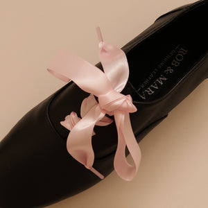 Renee Satin Shoelace Set in Strawberry Oreo - Shoelaces - Rob and Mara