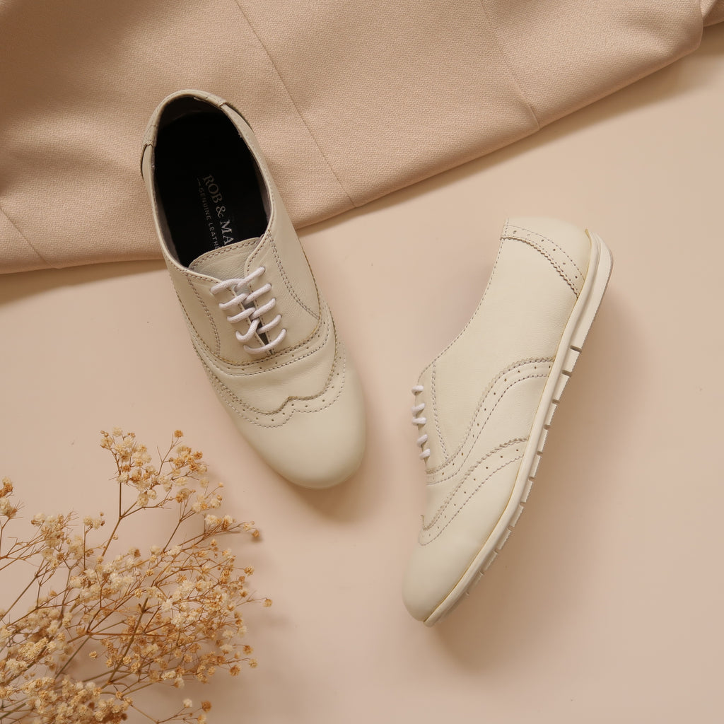 Aster in White - Brogues - Rob and Mara