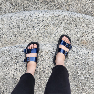 Bailey in Ocean Blue Patent (Limited Edition) - Sandals - Mercino