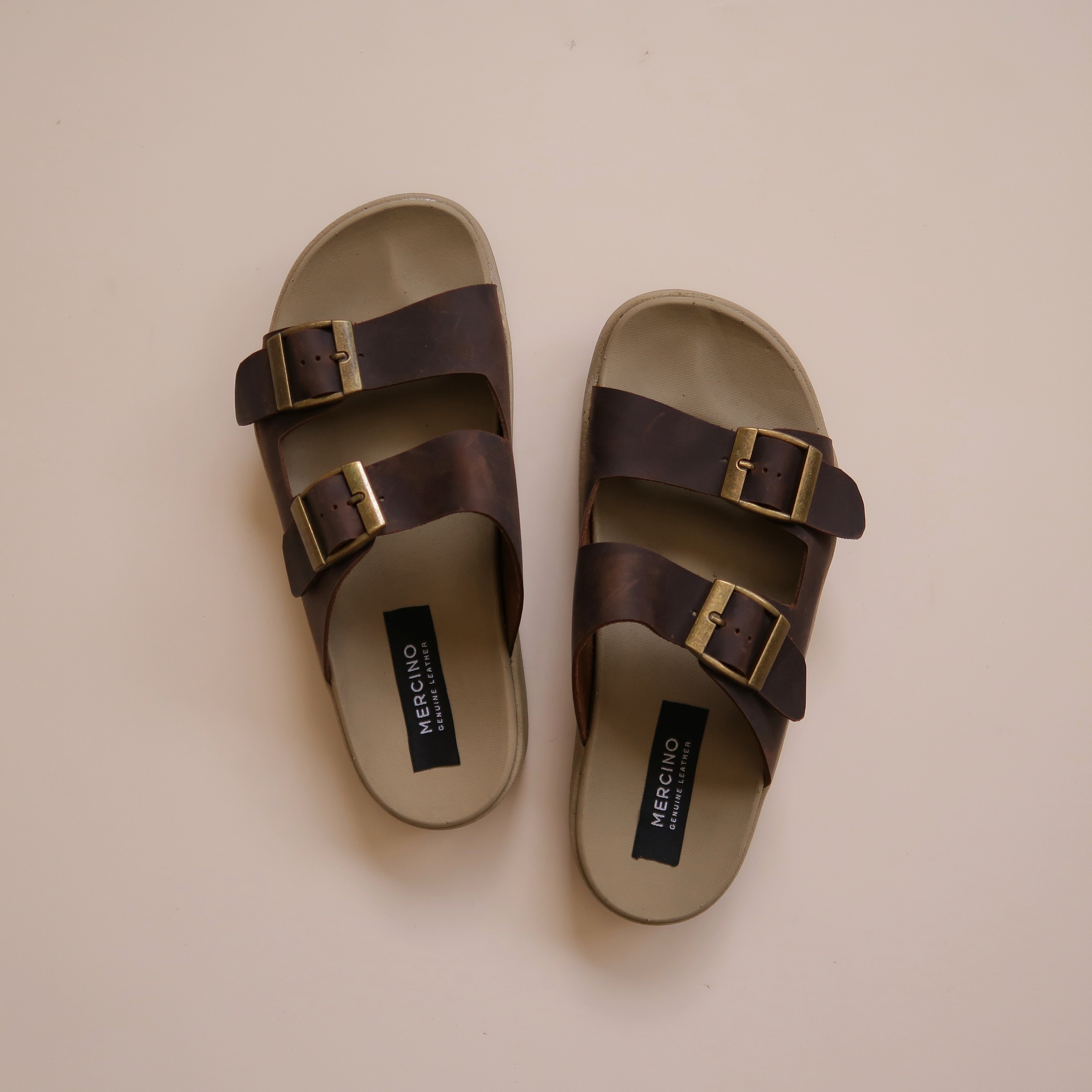 Bailey in Vintage Brown (on beige sole) - Sandals - Mercino
