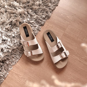 Bailey in White (on beige sole) - Sandals - Mercino
