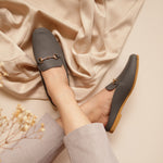 Load image into Gallery viewer, Celeste in Stone Gray - Mules - Rob and Mara
