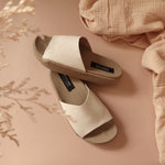 Load image into Gallery viewer, Haru in White (on beige sole) - Sandals - Mercino
