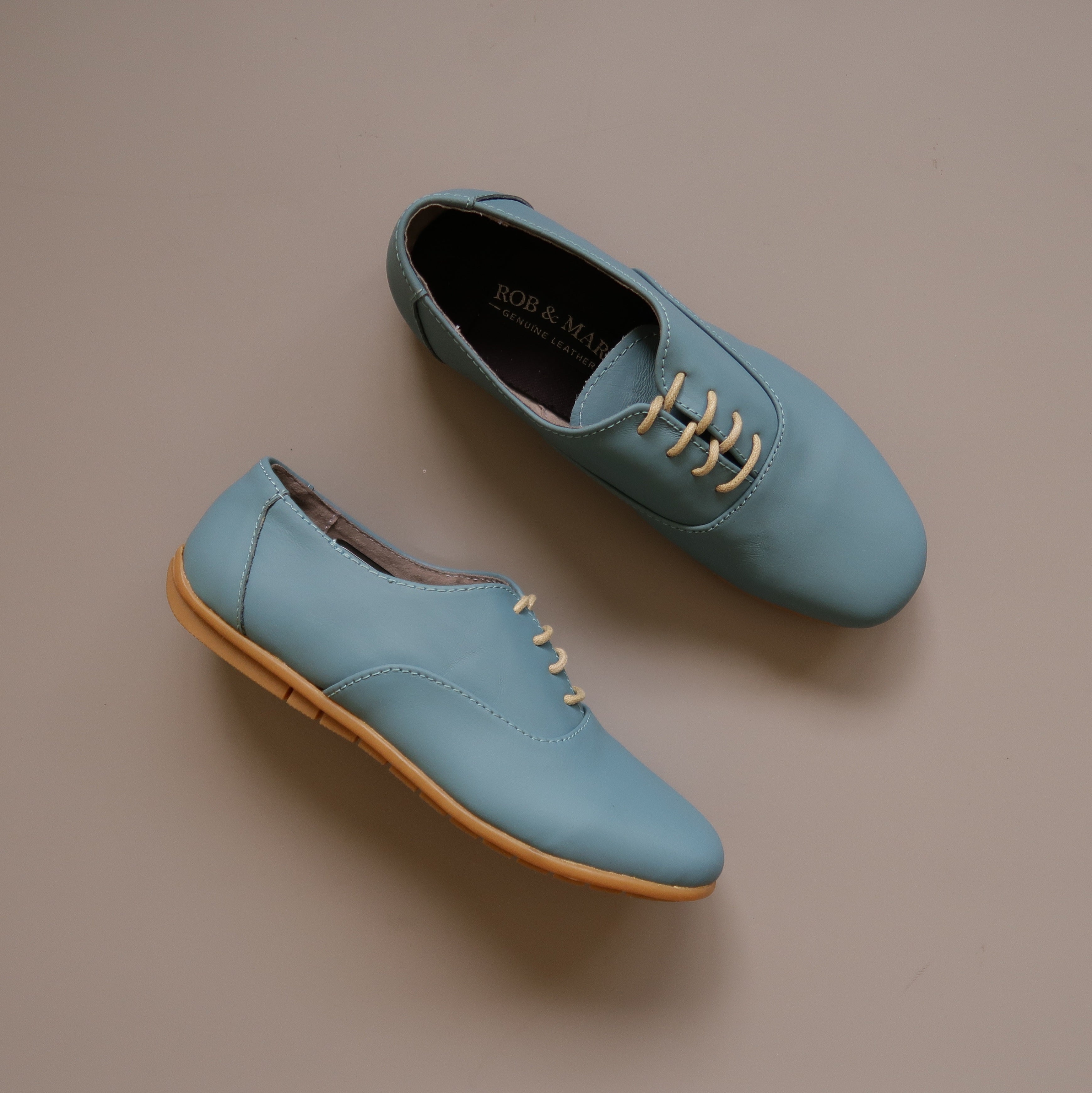 Margaux in Blue Lagoon (Limited Edition) - Brogues - Rob and Mara