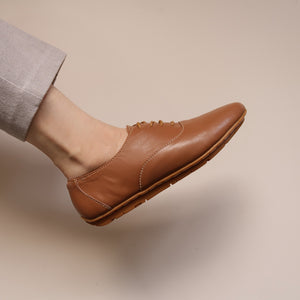 Margaux in Cognac Brown - Brogues - Rob and Mara