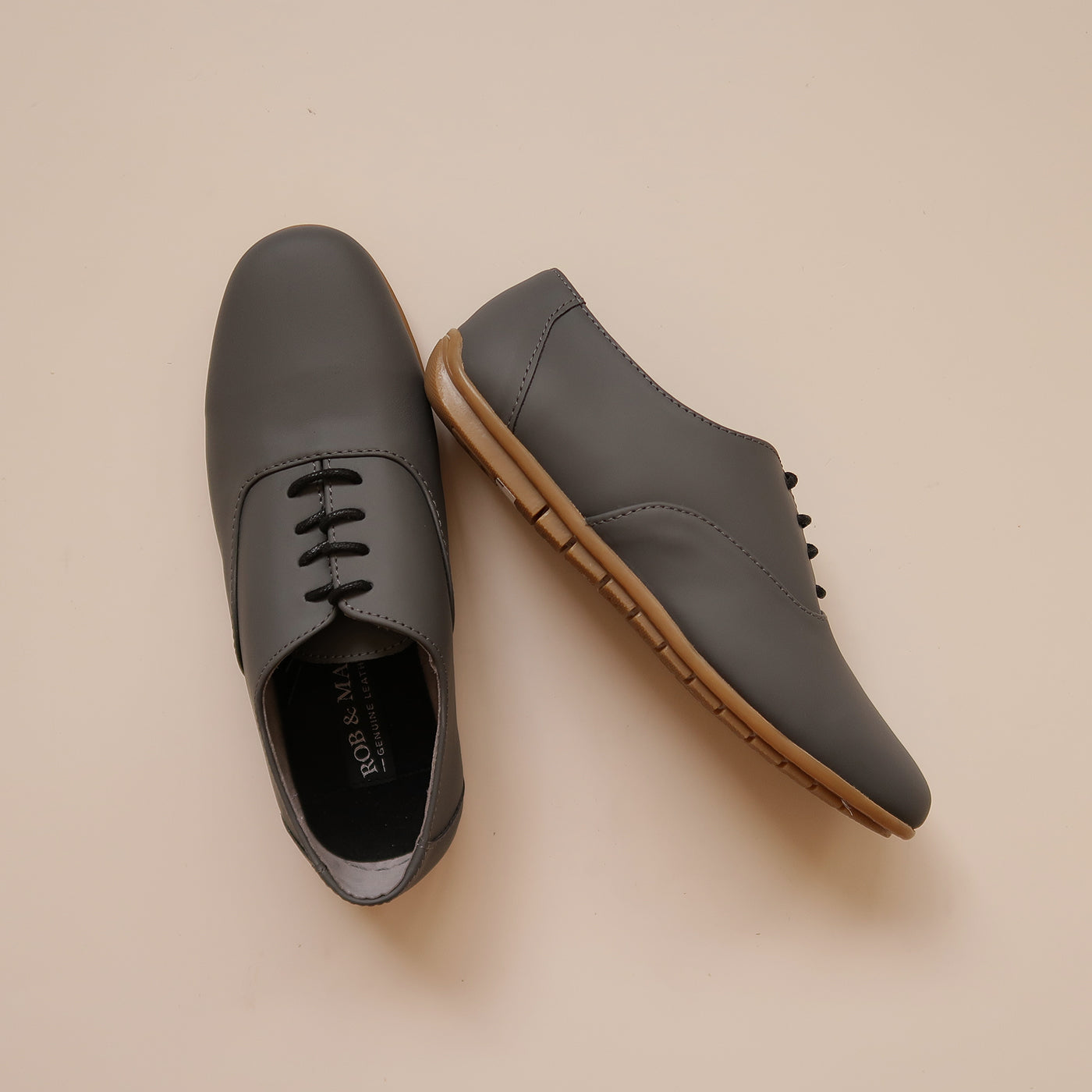 Margaux in Stone Gray - Brogues - Rob and Mara