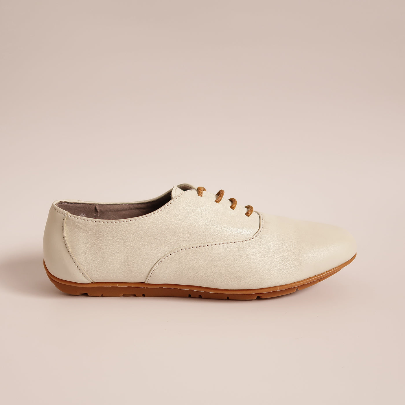 Margaux in Two-Tone Ivory - Brogues - Rob and Mara