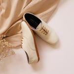 Load image into Gallery viewer, Margaux in Two-Tone Ivory - Brogues - Rob and Mara
