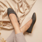 Load image into Gallery viewer, Olivia in Stone Gray - Ballet Flats - Rob and Mara
