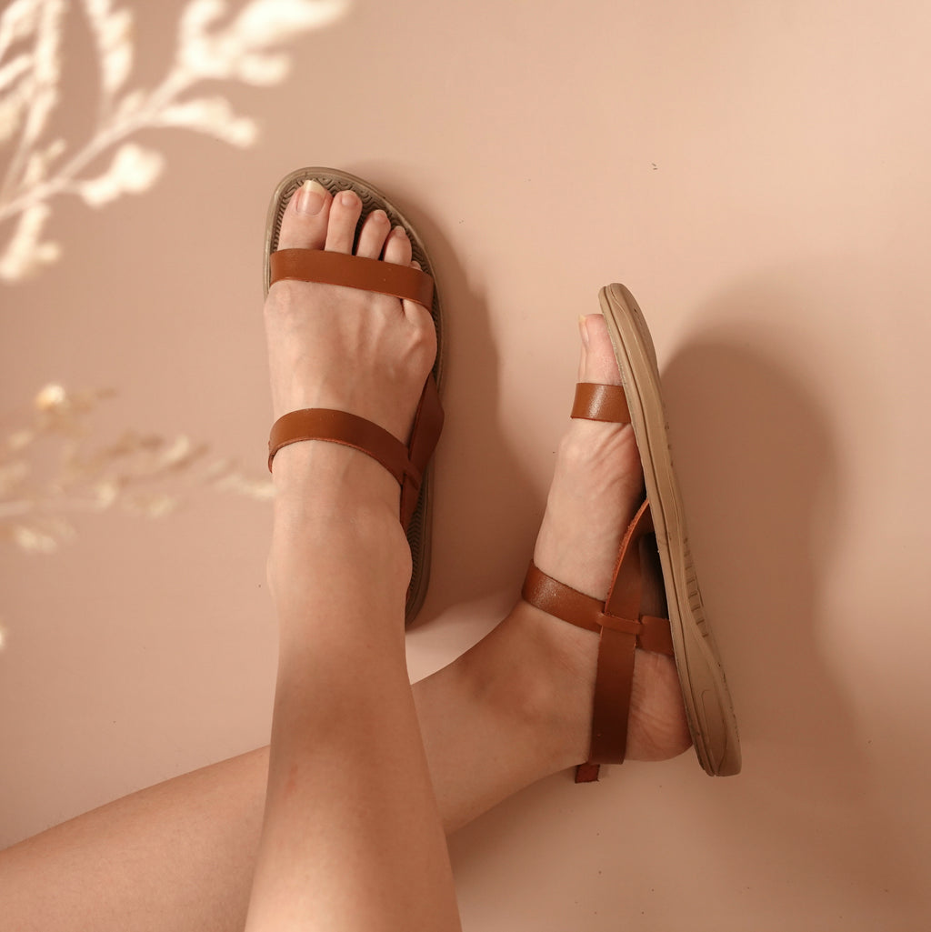 Tanya in Tan - Sandals - Mercino